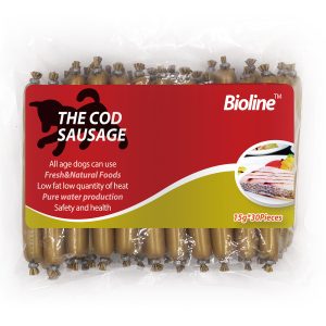 Xúc xích cho chó vị cá biển BIOLINE Cod Sausage